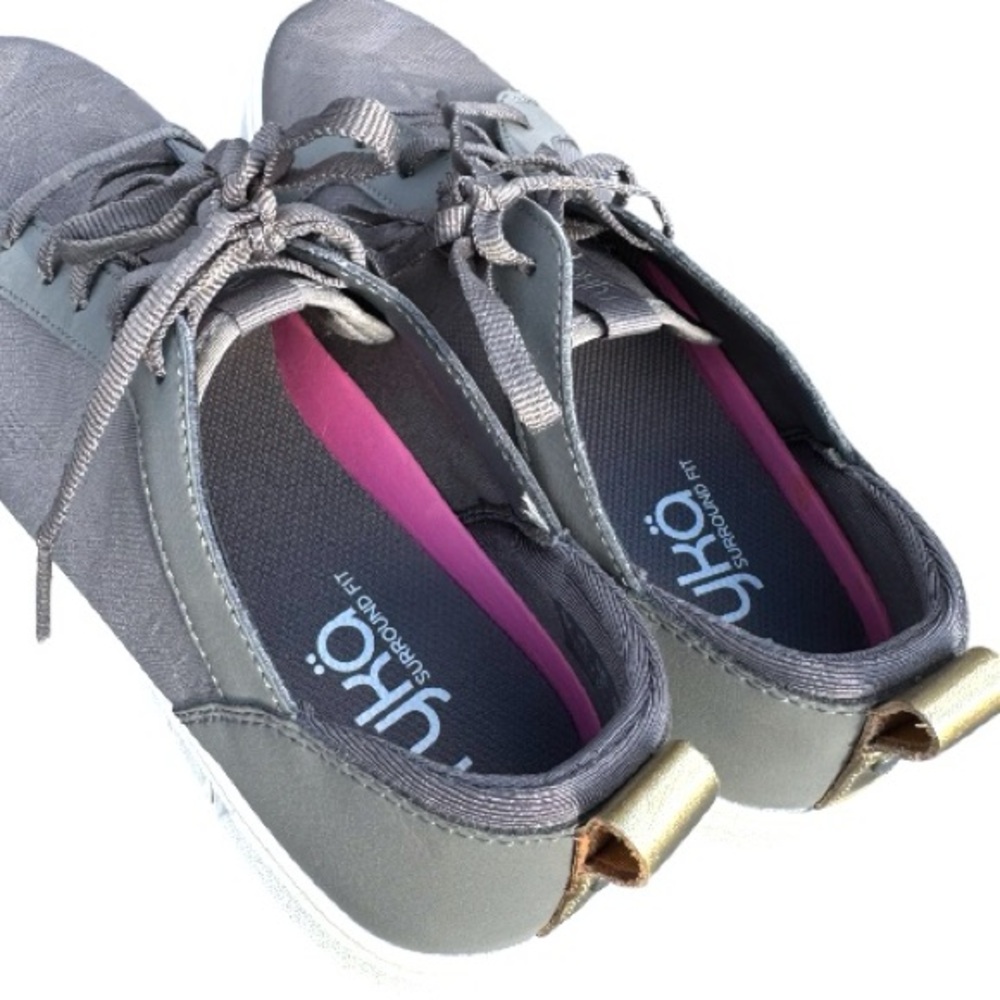 Ryka - Haiku Perforated Camo Gray Low-Top Leather Sneakers Surround Fit - 7M - Picture 5 of 5